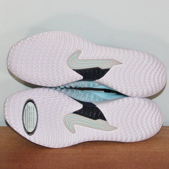 Nike Court React Vapor NXT HC Tennis Shoes Womens 10 Glacier Ice Navy Blue - Picture 6 of 6